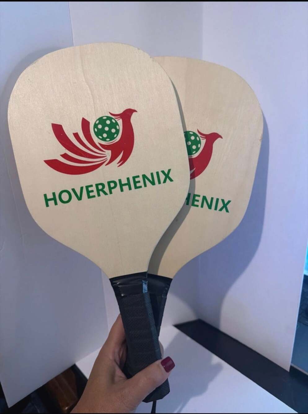 Hoverphenix Wood Pickleball Paddles Set of 2